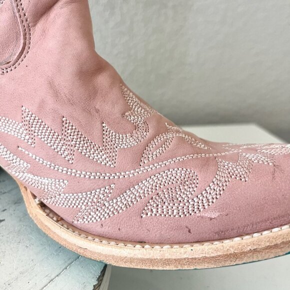 Lane LEXINGTON Over the Knee Womens Cowboy Boots 8.5 Pink Western Cowgirl Tall - Picture 11 of 16